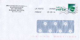 607 PAP Prêt à Poster Enveloppe Lettre Verte France 20 G 1 Bande Phospho à Droite - Prêts-à-poster:  Autres (1995-...)