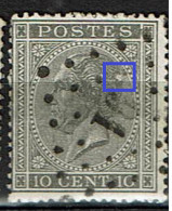 17A  Obl  LP 91 Couillet  +4  Point Blanc Derrière Tête - 1865-1866 Perfil Izquierdo