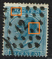 18  Obl  LP 12  Points Blancs P Et Nuque - 1865-1866 Profile Left