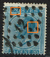 18  Obl  LP 12  Points Blancs P Et Nuque - 1865-1866 Perfil Izquierdo