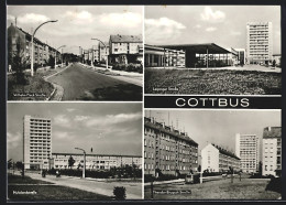 AK Cottbus, Hufelandstrasse, Theodor-Brugsch-Strasse, Leipziger Strasse Mit Hochhäusern  - Cottbus