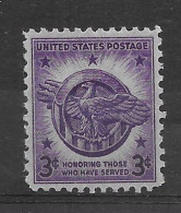 USA 1946.  Veterans Sn 940  (**) - Unused Stamps
