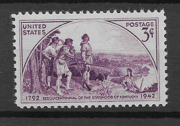 USA 1941.  Kentucky Sc 904-05  (**) - Unused Stamps