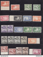1938-48 CAYMAN ISLANDS, SG 115/126a  Set Of 14+9 Values Different Colours And Pe - Autres & Non Classés