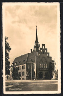 AK Nauen / Funkstadt, Strassenpartie Am Rathaus  - Nauen