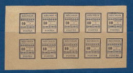 Réunion - Taxe - YT N° 2 ( * ) Avec N° 2c - Neuf Sans Gomme - Signé Behr - 1891 - Strafport