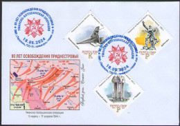 Russian Occupation Of Moldova PMR Transnistria 2024 WWII Liberation Operations Monuments 1st Set FDC - FDC