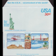 U.S.A. 1980 - Aerogramme-UC54 Liberty Statue - Storia Postale