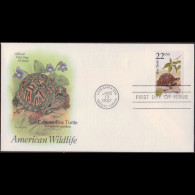 U.S.A. 1987 - FDC-2326 Box Turtle 22c - Lettres & Documents