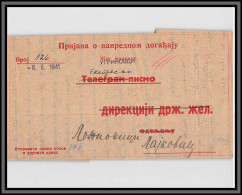 11182 Document 1940's Lettre Cover Yugoslavia Yougoslavie  - Covers & Documents
