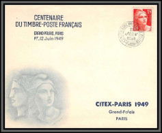 10844 N°832 CITEX Centenaire Du Timbre Poste 1949 Lettre Cover France  - Briefe U. Dokumente