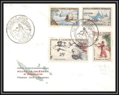 10292 N°3028304 + PA 69 Chasse Sous-marine FDC 2/7/1962 Lettre Cover Nouvelle Caledonie Aviation  - Cartas & Documentos