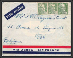 10207 Par Avion Air France Meillon Pour Visé Belgique 1946 Gandon Lettre Cover France Aviation  - 1927-1959 Covers & Documents