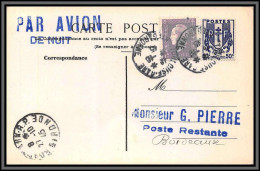 10202 Par Avion De Nuit Toulouse 27/10/1945 Bordeaux Carte Postale Postacard France Aviation  - 1927-1959 Covers & Documents