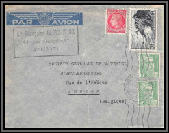 10175 Cie Francaise Blaw Knox Route Street Pour Anvers Belgique 1947 Par Avion Lettre Cover France Aviation  - 1927-1959 Covers & Documents