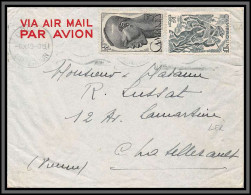 10064 Douala 6/10/1949 Pour Chatellerault Vienne Lettre Cover Cameroun Colonies Par Avion - Lettres & Documents
