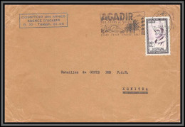 10024 Flamme Agadir 300 Jours De Soleil Pour Kenitra 7/9/1959 Lettre Cover Maroc  - Maroc (1956-...)