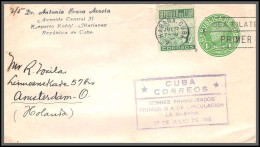 11977 27/7/1949 Sobre SEA Filatelico Primer Dia Matasellos Habana Fdc Enier Stationery Cuba  - FDC