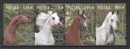 Poland 2007-Polish Arab Horses Strip Of 4v - Neufs