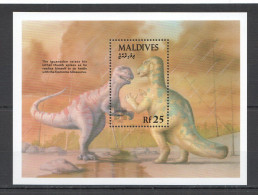 O0560 Maldives Fauna Reptiles Dinosaurs Prehistoric Animals Bl Mnh - Prehistorisch