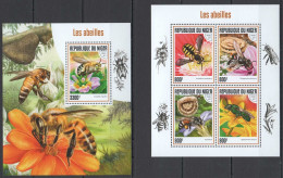 Fd0998 2017 Niger Bees Flora & Fauna Flowers Insects #5202-05+Bl743 Mnh - Abeilles