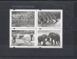 Poland 2009-Animals Of Africa M/Sheet - Ungebraucht