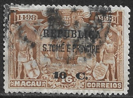 St. Thomas & Prince – 1913 Sea Way To India On Africa 10 C. On 16 Réis Mint Stamp - St. Thomas & Prince