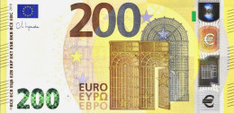 FRANCE 200 EA E001 E002 E004 E005 E006 E007 UNC LAGARDE ONLY ONE - 200 Euro