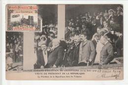 CP AVIATION 2eme Grande Semaine De La Champagne 11-19 Aout 1909 Visite Du President De La Republique Dans Les Tribunes - Meetings