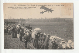 CP PORT AVIATION Grande Quinzaine De Paris Du 8 Au 17 Octobre 1909 L'aeroplane Antoinette Piloté Par Latham En Virage - Meetings