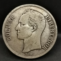 5 BOLIVARS ARGENT 1935 SIMON BOLIVAR VENEZUELA  / SILVER - Venezuela