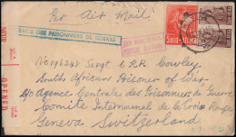 PM 10 - 23/9/1942 - Military Post. Air Mail Letter Sent From South Africa To Switzerland. Prisoners Of War. - Cape Of Good Hope (1853-1904)