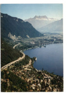 Montreux , L'autoroute Du Léman ,territet Et Chillon - Montreux