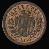  Suisse / Switzerland, , 2 Rappen, 1850, Paris, Bronze, TB+ (VF),
KM#4.1 - 10 Rappen