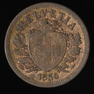  Suisse / Switzerland, , 2 Rappen, 1850, Paris, Bronze, TB+ (VF),
KM#4.1 - 5 Rappen
