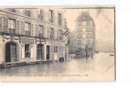 PARIS - Inondations De Paris 1910 - Quai De La Tournelle - Très Bon état - Inondations De 1910