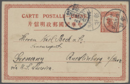 China - Postal Stationery: 1915, PSC 4c Red (for Usage To Abroad) Sent From PAKH - Ansichtskarten