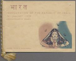 India: 1950, Gründung Der Republik Indien, Der Komplette Satz Mit Ersttagsstempe - Lettres & Documents