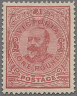 Victoria: 1901, Edward VII, High Values 1 And 2 Pounds, Fine Mint Orig. Gum, Bot - Covers & Documents