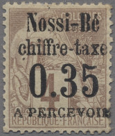 Nossi-Be - Postage Dues: 1891, Seltene Portomarke Ungebraucht, Div. Altsignature - Other & Unclassified