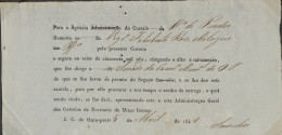 Brazil -  Pre Adhesives  / Stampless Covers: 1841, Scarce Receipt For A Register - Prephilately