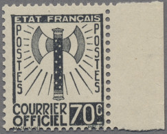 France - Service Stamps: 1943, Nicht Verausgabte Dienstmarken, Komplette Serie P - Andere & Zonder Classificatie