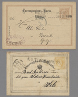 Österreich - Stempel: 1873-1894, BAHNPOST, Zwölf Belege, Meist Ganzsachenkarten - Maschinenstempel (EMA)