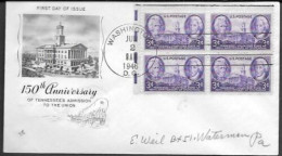 USA FDC Cover 1946. Tennessee State 150th Anniv - 1941-1950