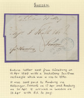 Sweden -  Pre Adhesives  / Stampless Covers: 1842-1852, 6 ELs To Abroad, Present - ... - 1855 Préphilatélie