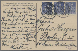 German Ship Post: 1922, Ansichtskarte Der "Cap Polonio", Aufgegeben Auf Der Fahr - Sonstige & Ohne Zuordnung