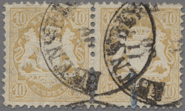 Bayern - Marken Und Briefe: 1875, Staatswappen Mit Wz. 2, 10 Kr. Dunkelchromgelb - Otros & Sin Clasificación