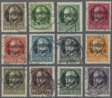 Bayern - Marken Und Briefe: 1919, Ludwig III, 3 - 80 Pf, Alle 12 Gezähnten Werte - Otros & Sin Clasificación