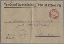 Bayern - Besonderheiten: 1918-1919, Dienstbrief Des Stellvertretenden Generalkom - Otros & Sin Clasificación