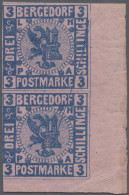 Bergedorf - Marken Und Briefe: 1861, 3 S Im Schönen Senkrechten Seitenrand / Bog - Bergedorf